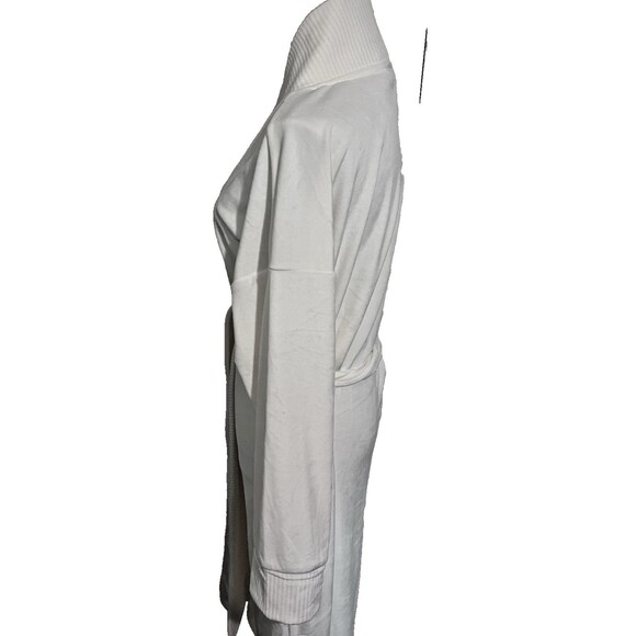 Cupcakes & Cashmere Ivory Cozy Shawl Collared Robe Belted Soft Plush Luxe L - Picture 6 of 8
